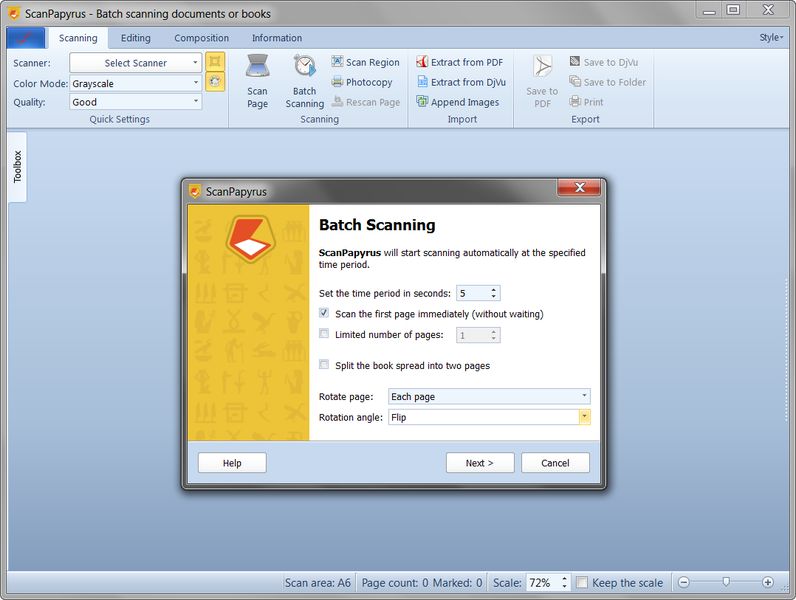 Scanning documents to PDF files